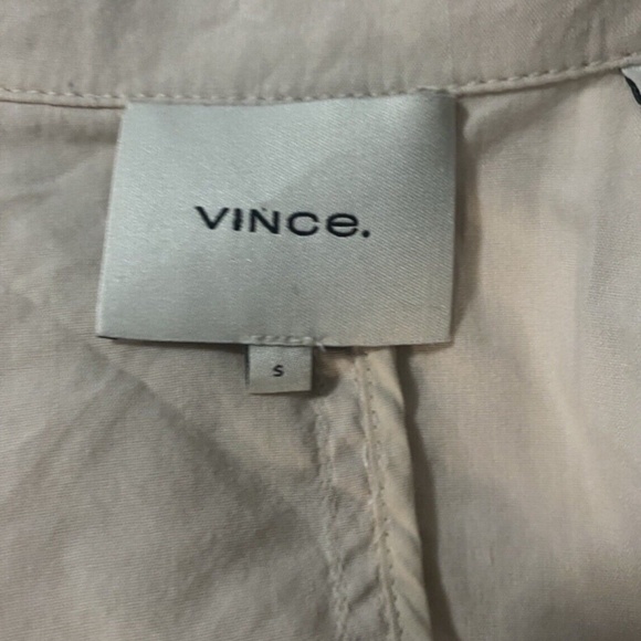 Women's Vince Drapey Belted Linen Blend Jacket Sand Glow Size SMALL Retail $445 - Picture 10 of 15